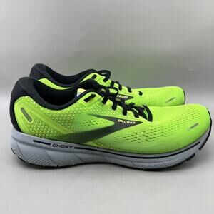 Brooks Ghost 14 Running Shoes Men Size 11.5 Green Black Comfort Cushion Sneakers